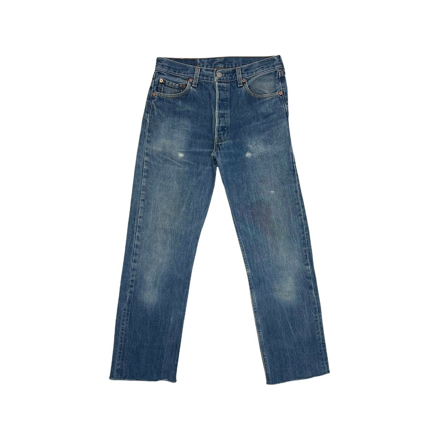 Vintage Levis 501 Blue Denim Jeans Mens 30w 29l Made In USA Distressed