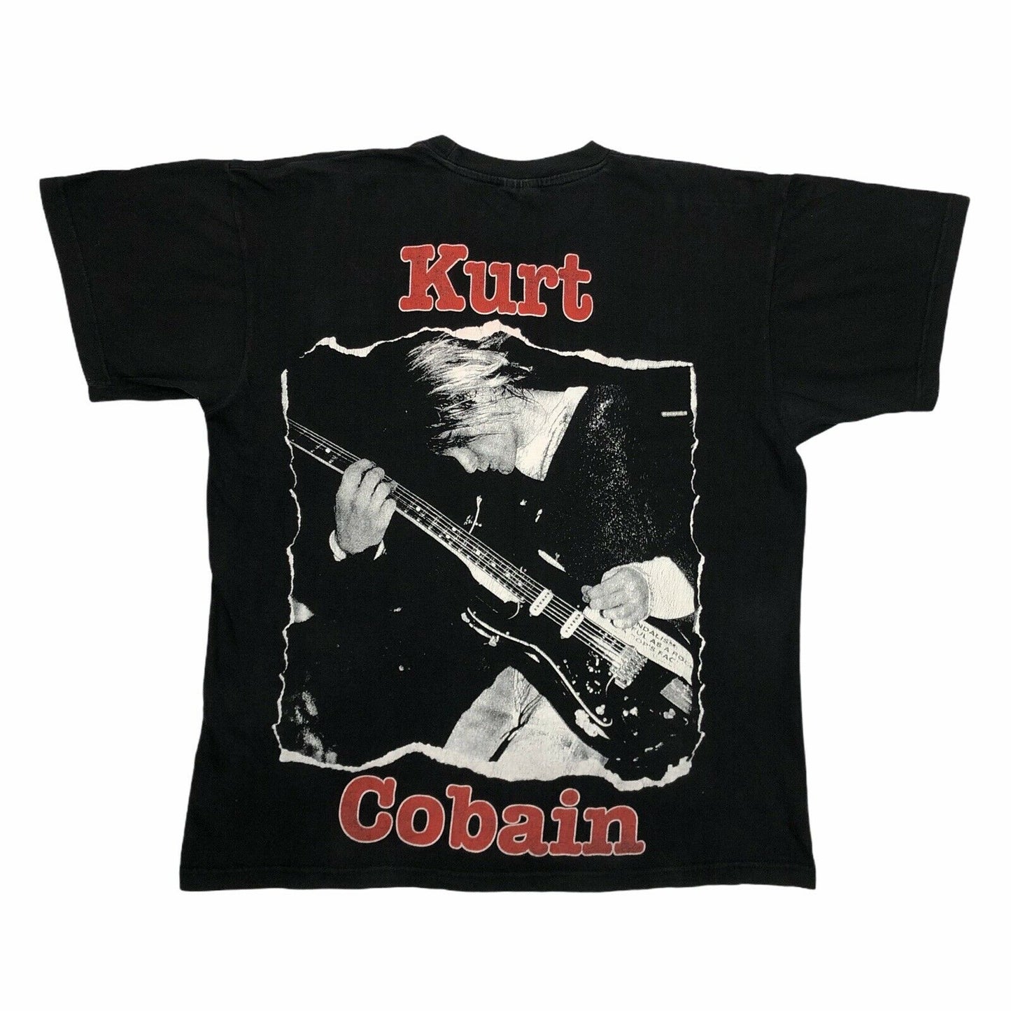 Vintage Kurt Cobain Black T-Shirt Mens Large 90’s Grunge Nirvana