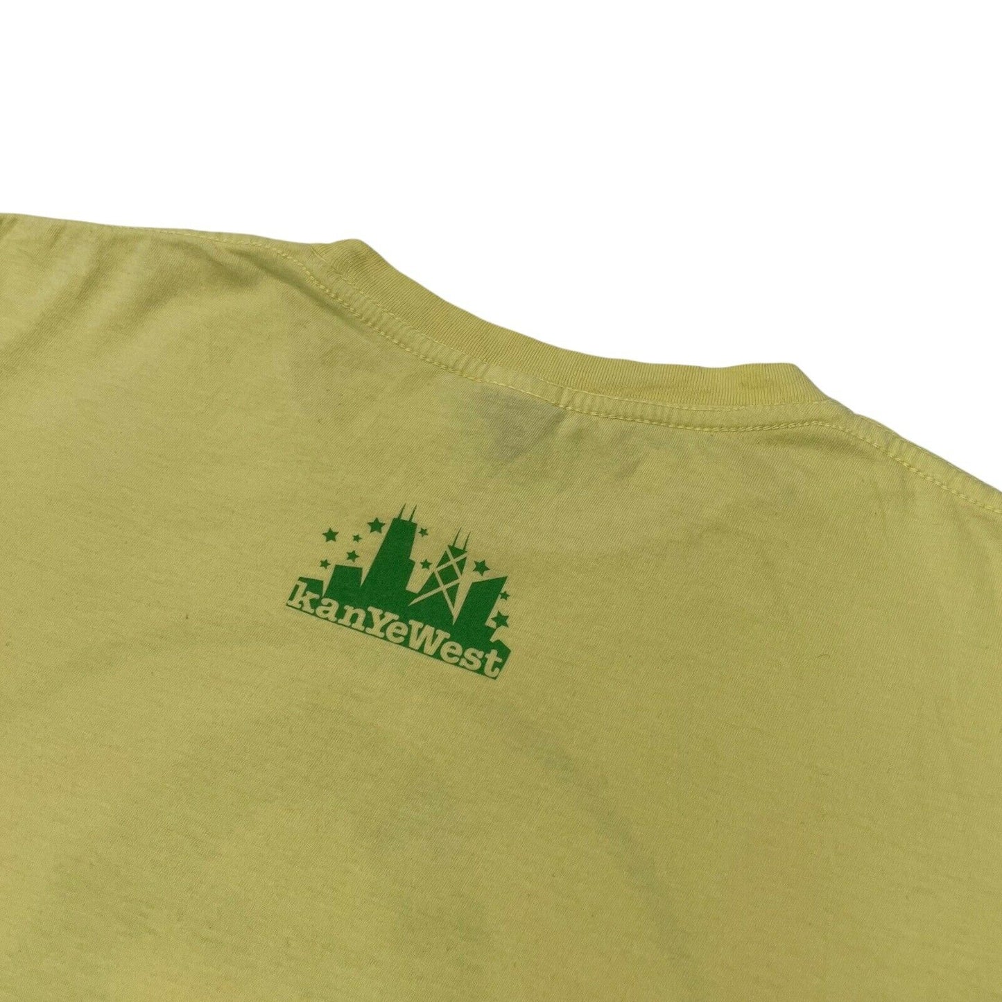 2004 Kanye West Jesus Walks With Me T-Shirt Yellow Mens Teenage Millionaire