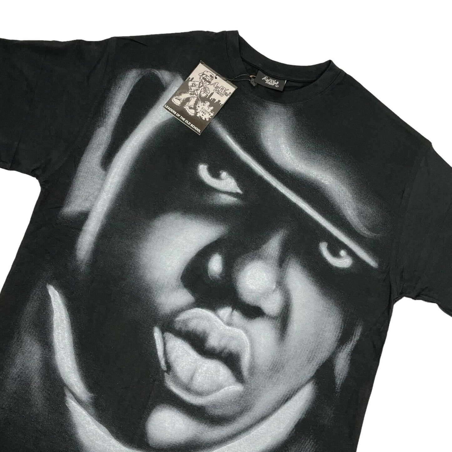 Vintage 90’s Notorious B.I.G T-Shirt Mens Large Black Air Wear NYC Hip Hop