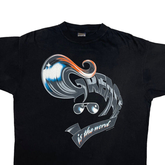 Vintage Grease Lightning T-Shirt Men's Large Black Single Stitch London Musical