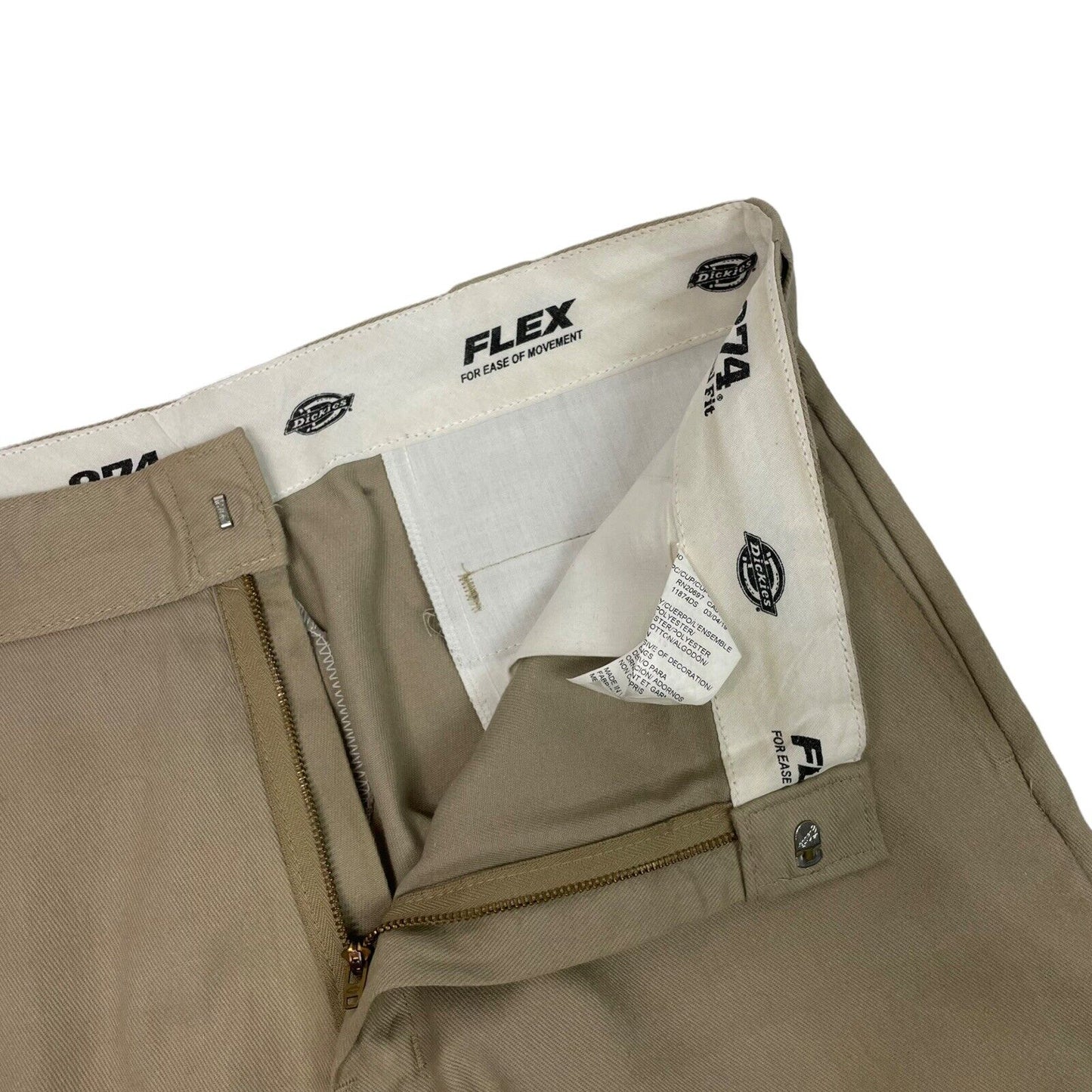 Vintage Dickies 874 Chino Trouser Mens 34w 34l Khaki