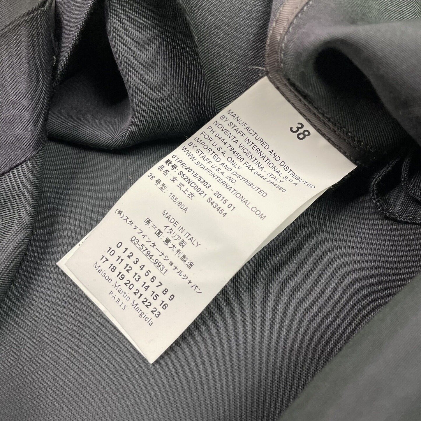 MM6 Maison Margiela Dress Charcoal Womens Medium Made In Italy