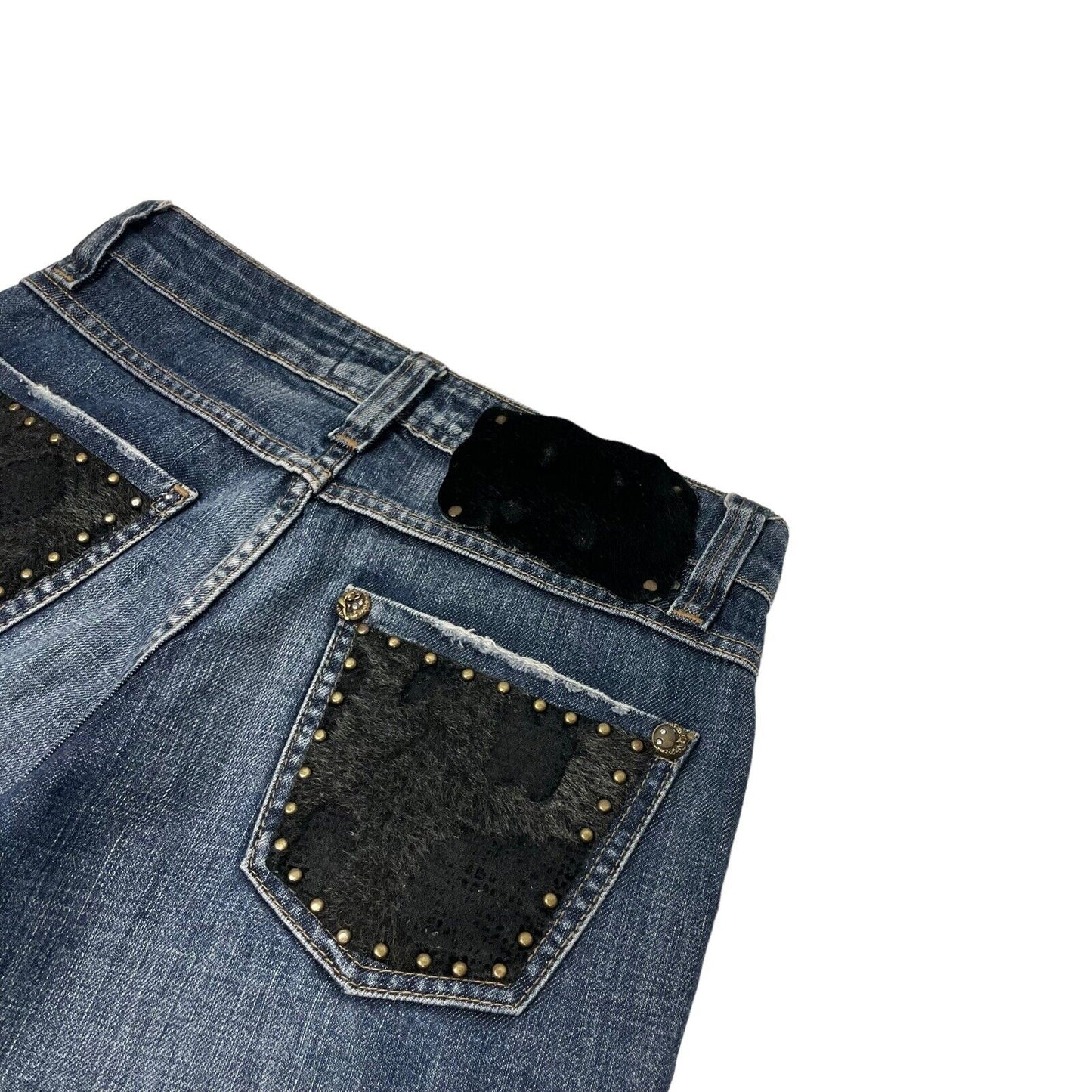 Vintage Rare John Galliano Jeans 28w 33l Blue Denim