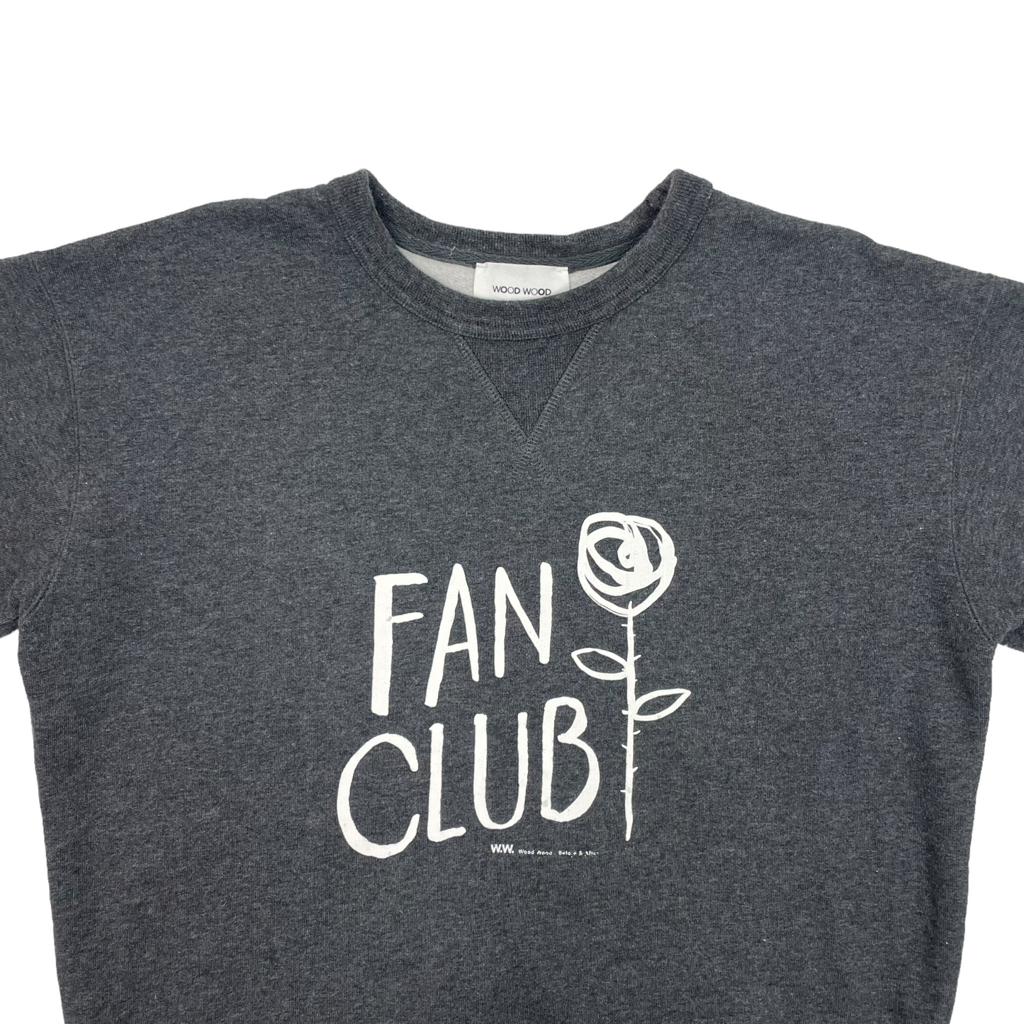 Wood Wood Flora Sweatshirt Grey Womens XS Graphic Print