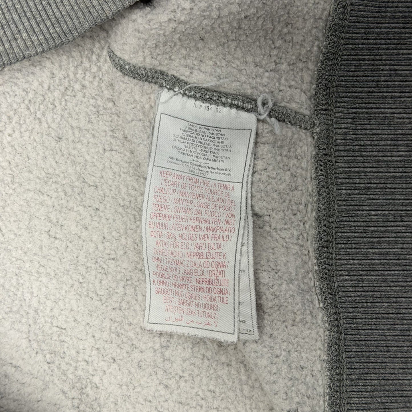 Vintage Nike Crew Neck Jumper Men’s XL Grey Embroidered Swoosh y2k 00’s
