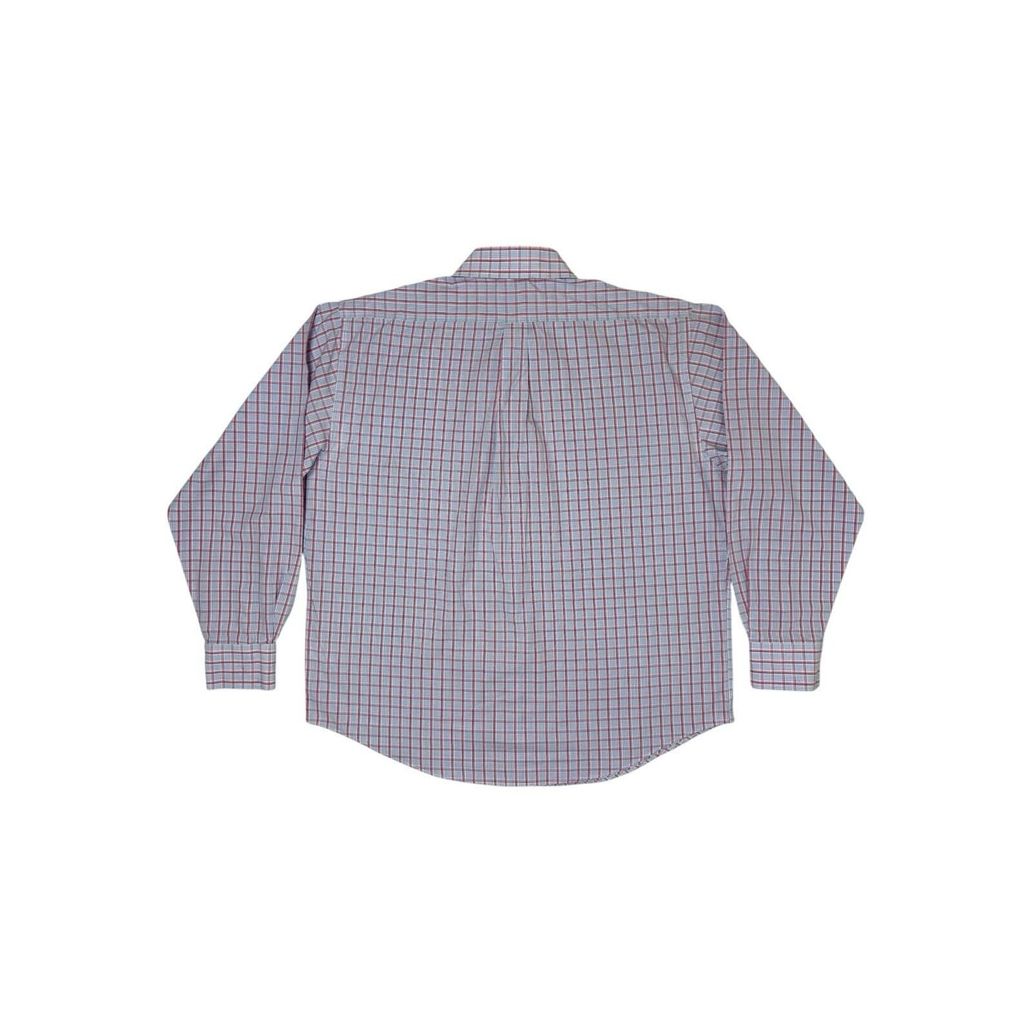 Vintage Yves Saint Laurent Check Shirt Men’s XL Long Sleeve Red, White And Blue