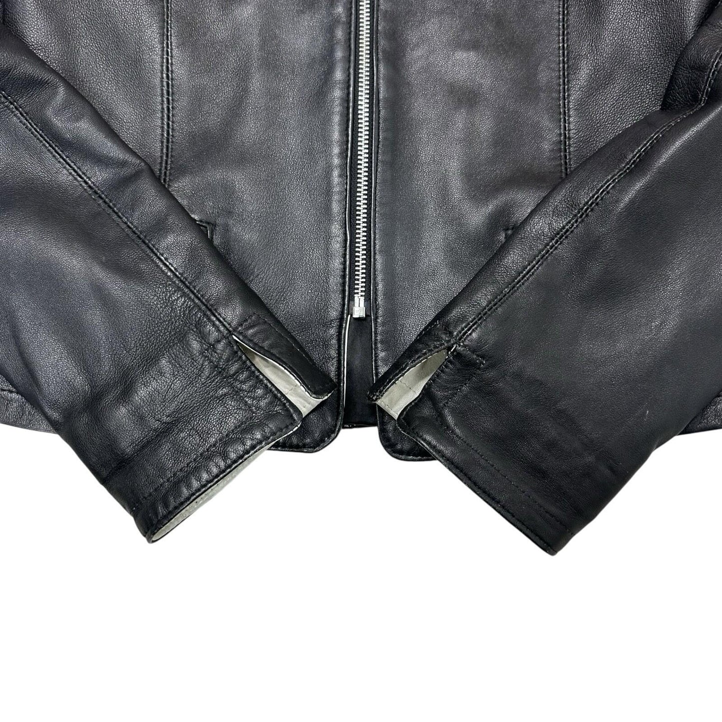 Vintage Sardar Leather Jacket Women’s Biker Style UK12 Black Made In England