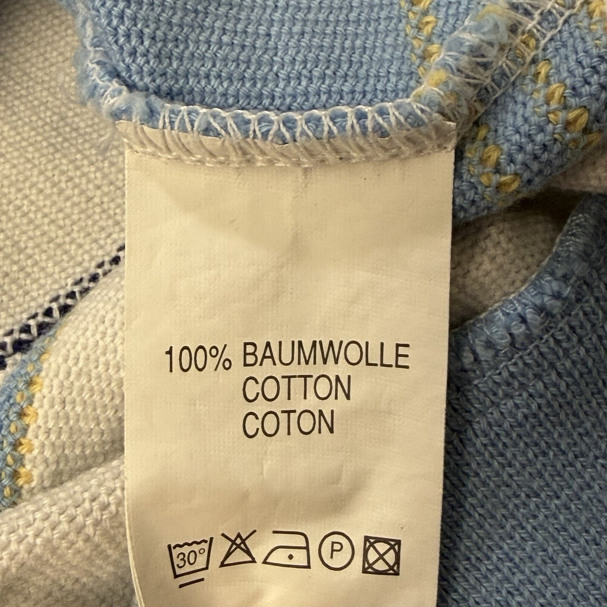 Vintage Claudio Campione 1/4 Zip Sweater Men’s Large Blue And White Stripe