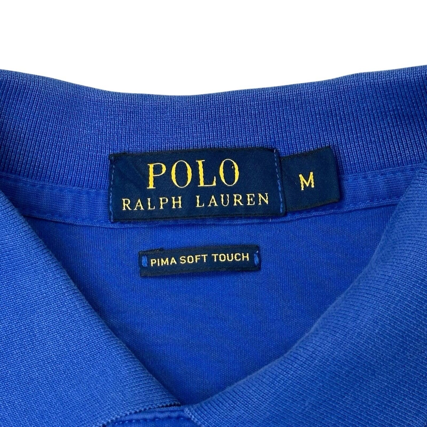 00’s Polo Ralph Lauren Pima Cotton Polo Shirt Men’s Medium Blue Soft Touch