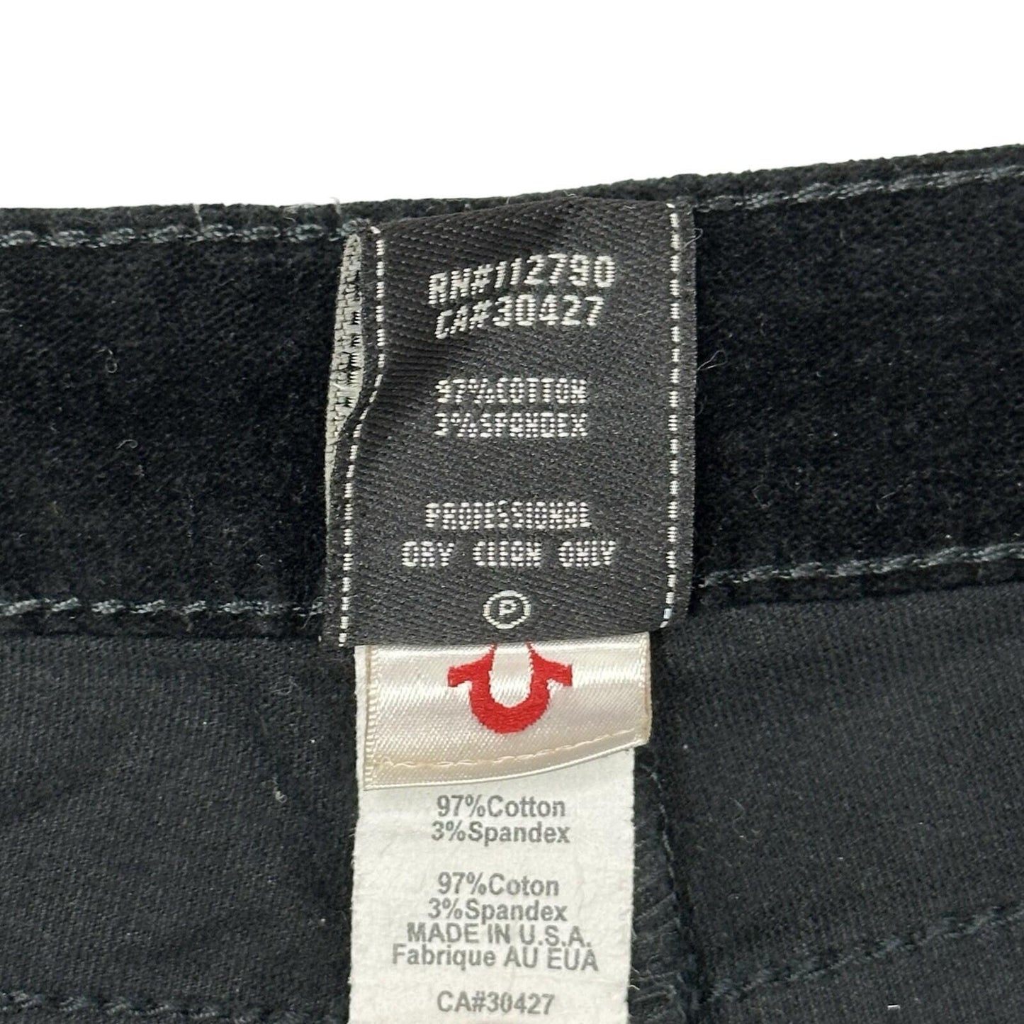 00’s True Religion Casey Velour Trousers Women’s 29w 30l Low Rise Made In USA