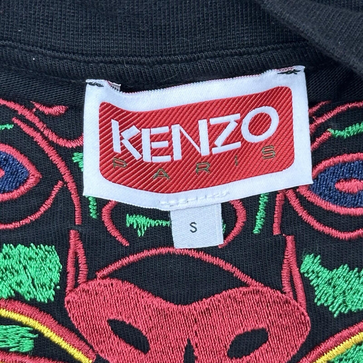 Kenzo Tiger T-Shirt Men’s Small Black Embroidered Logo