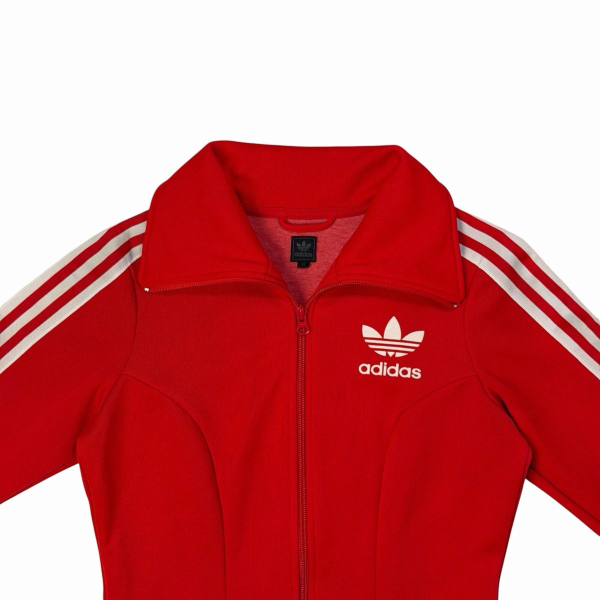 Vintage Adidas Long Line Firebird Jacket Women’s Small Red And White Retro y2k