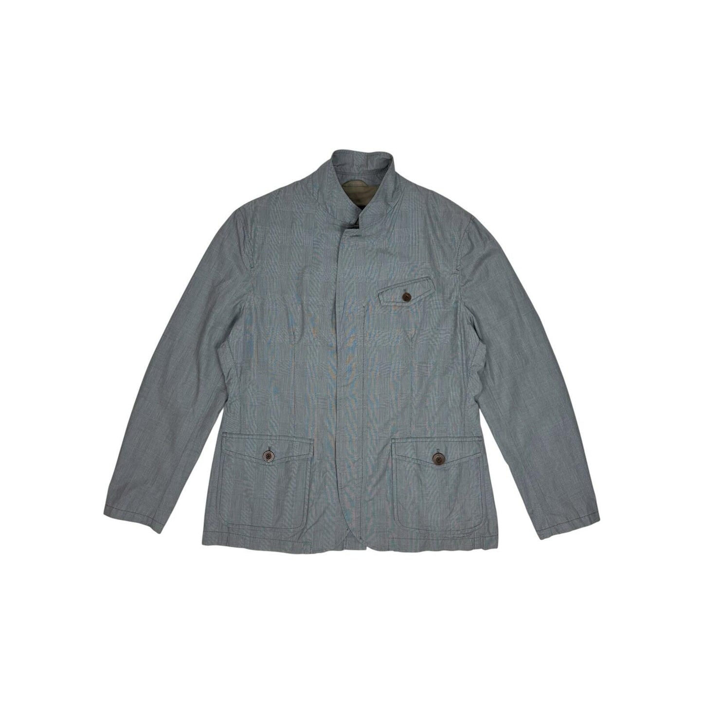 Vintage Paul Smith Jacket Men’s XL Grey Check Riri Hardware Made In Portugal