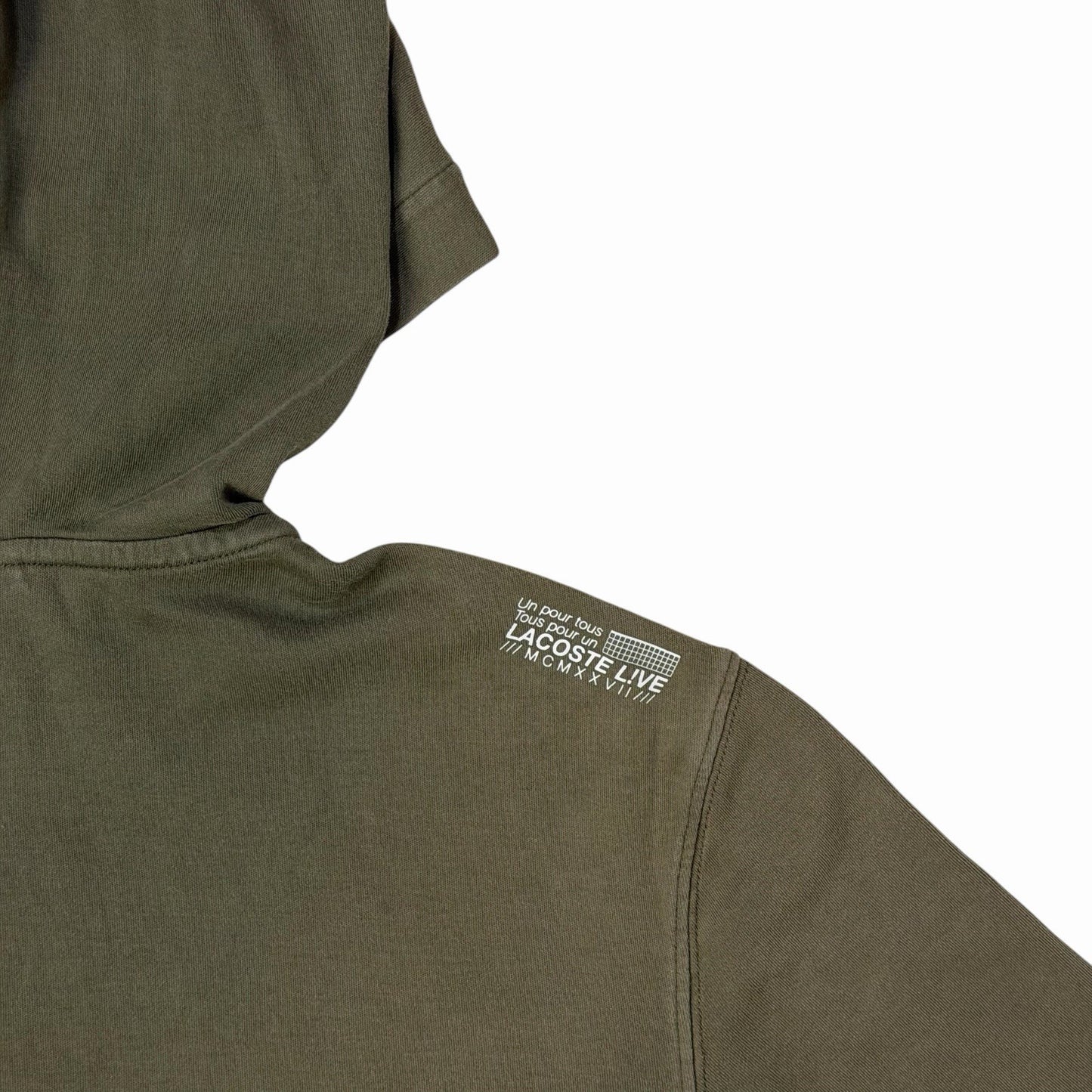 Lacoste Live Hooded Top Men’s Medium Khaki Green
