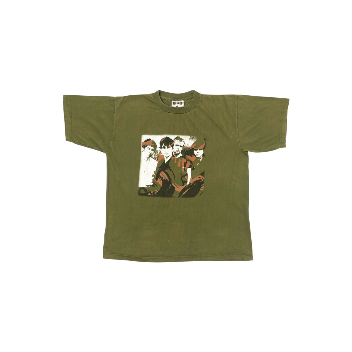Vintage Mansun Tour T-Shirt 1998-1999 Men's Large Olive Green Redwood