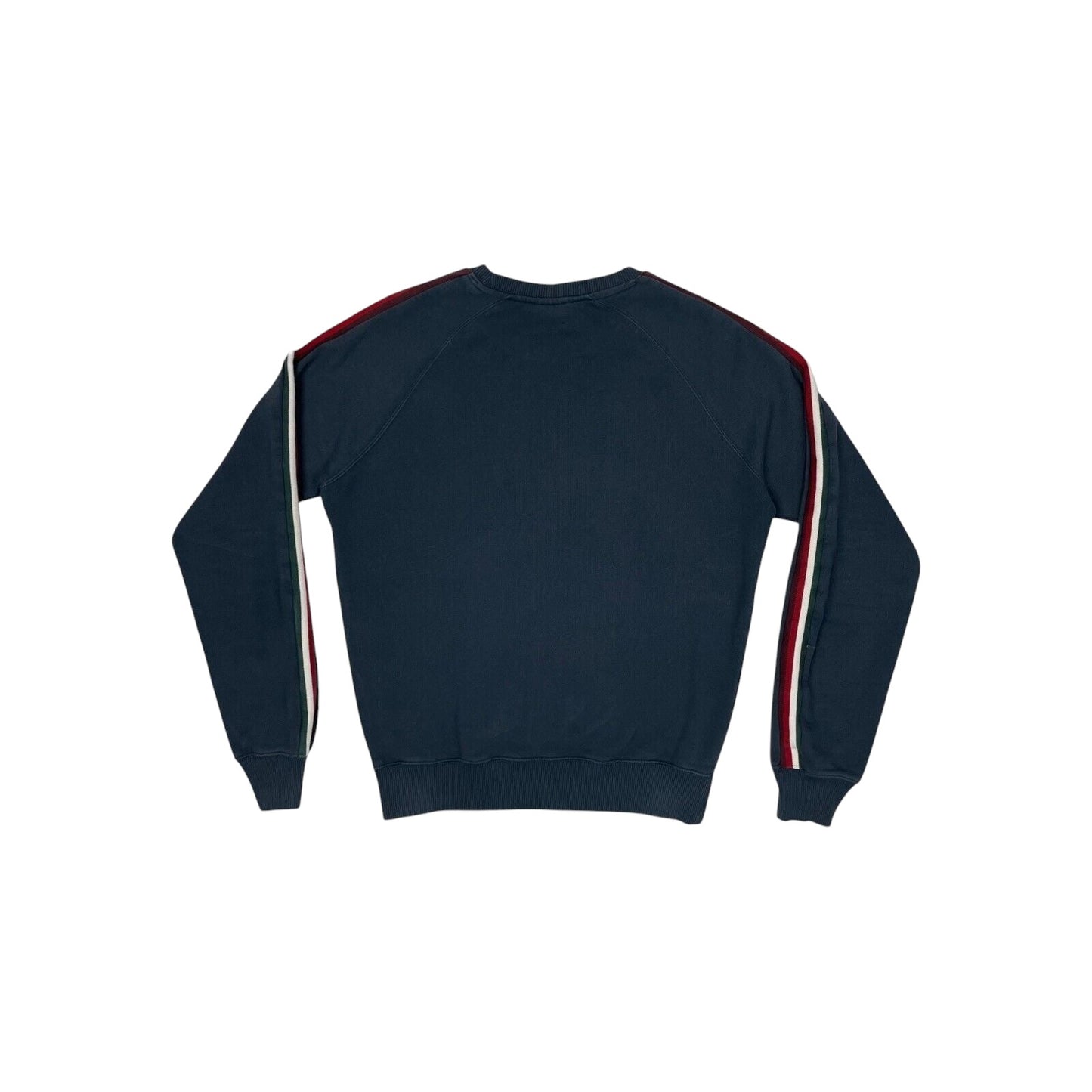 Ron Dorff Crew Neck Jumper Men's XS Navy Blue Made In Portugal Stripe Detail