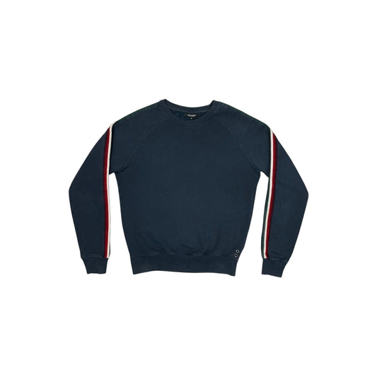Ron Dorff Crew Neck Jumper Men's XS Navy Blue Made In Portugal Stripe Detail