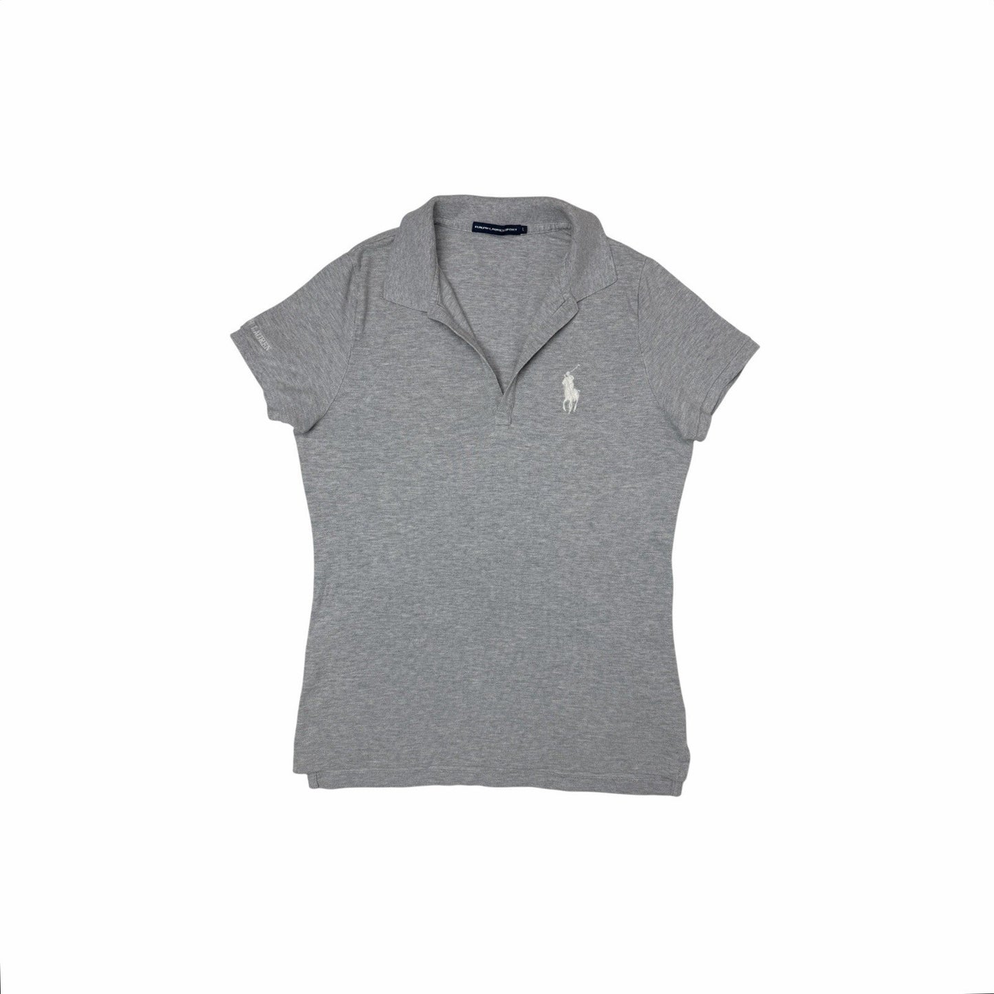 Vintage Polo Ralph Lauren Polo Shirt Women’s Large Grey Embroidered Logo