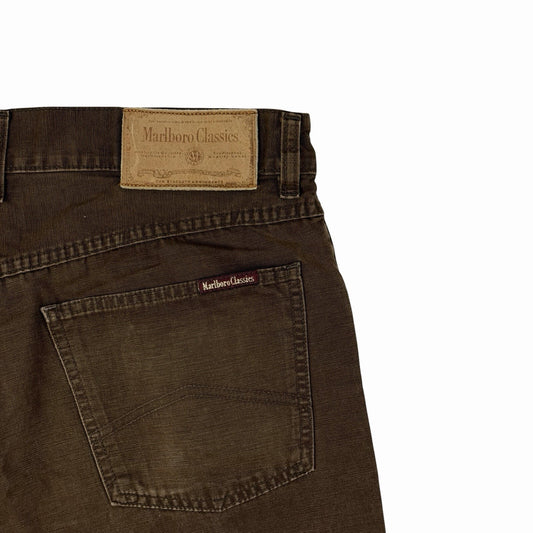 Vintage Marlboro Classics Trousers Men’s 36w 34l Brown Faded 90’s Retro