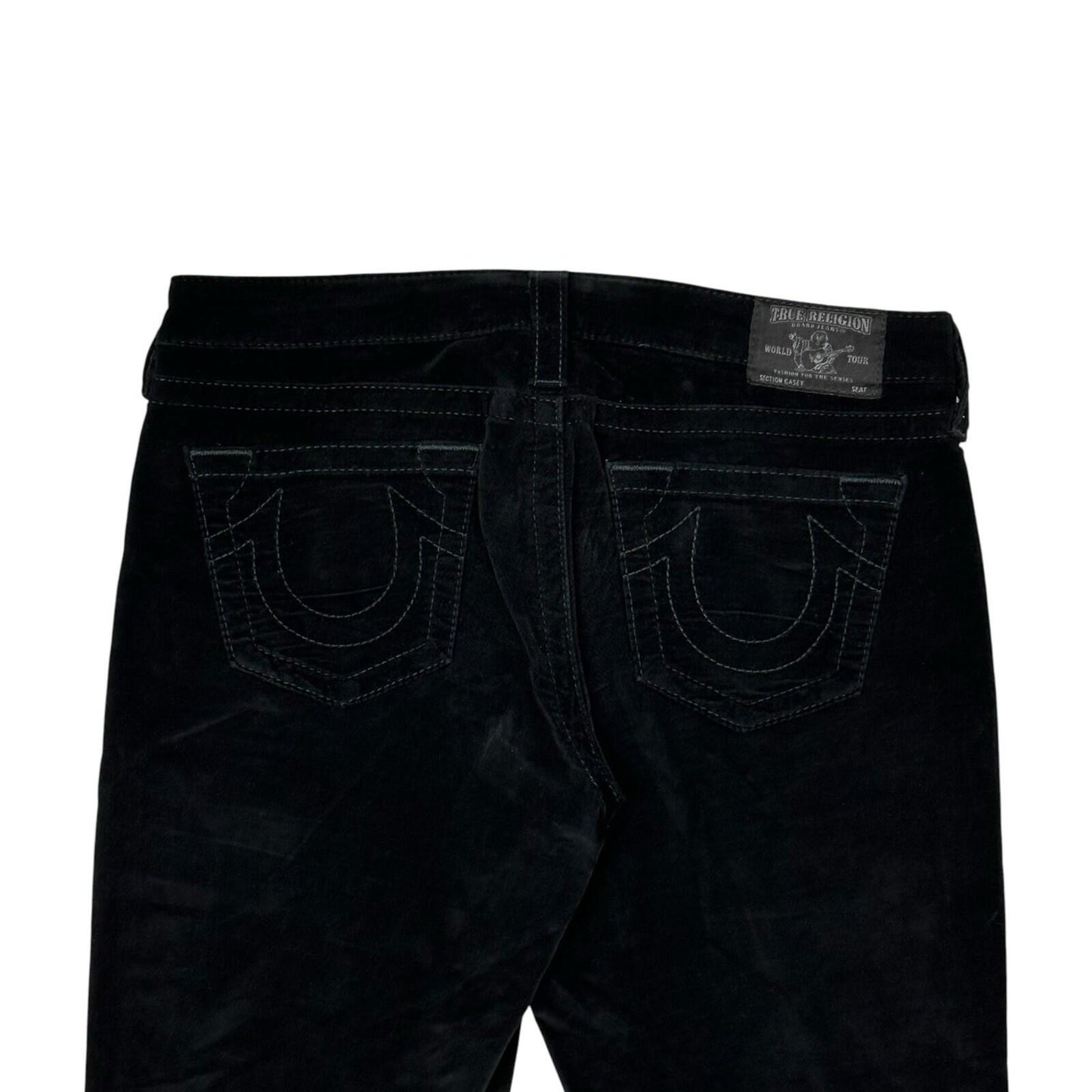 00’s True Religion Casey Velour Trousers Women’s 29w 30l Low Rise Made In USA