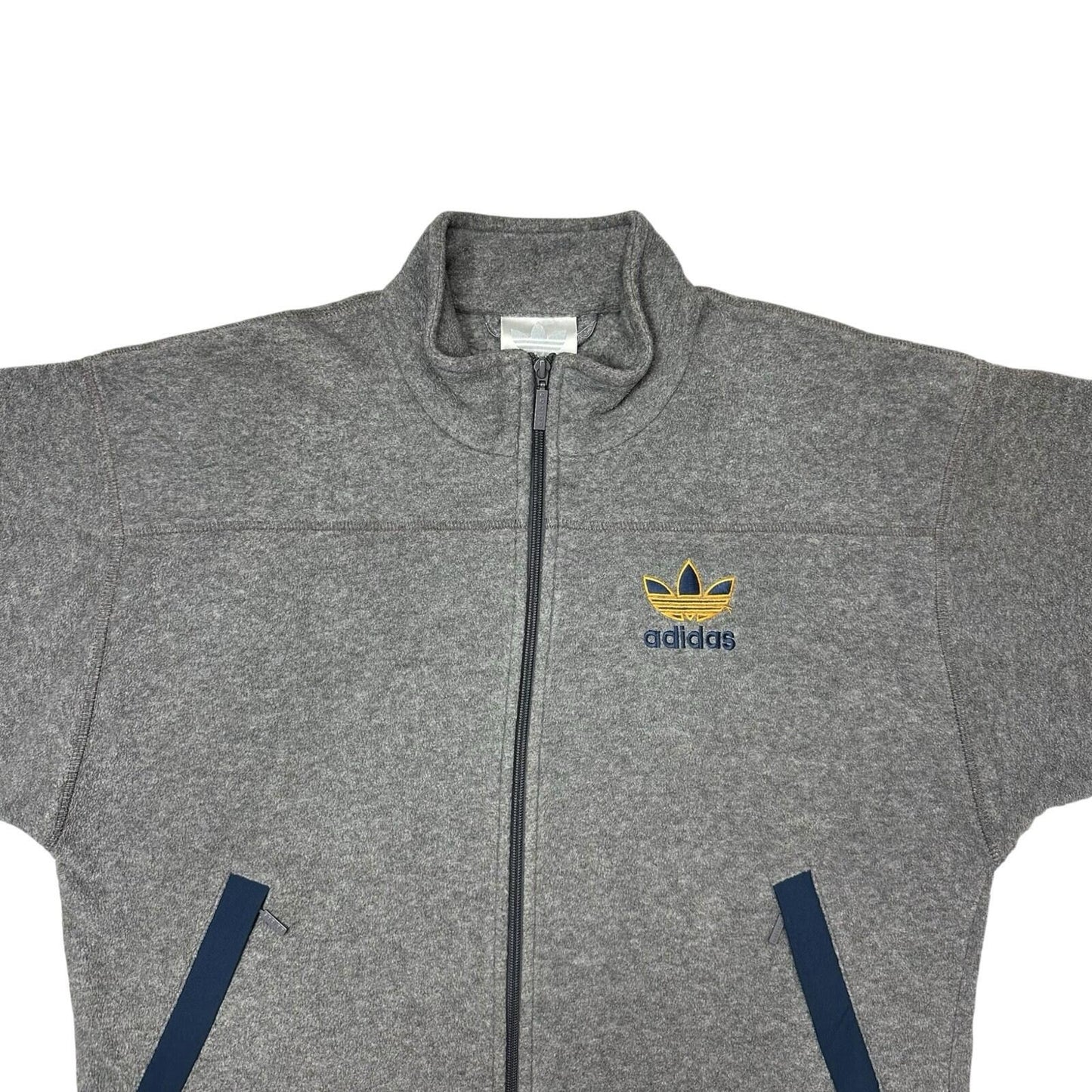 Vintage Adidas Fleece Men’s Medium Grey Embroidered Trefoil Logo 90’s Sportswear
