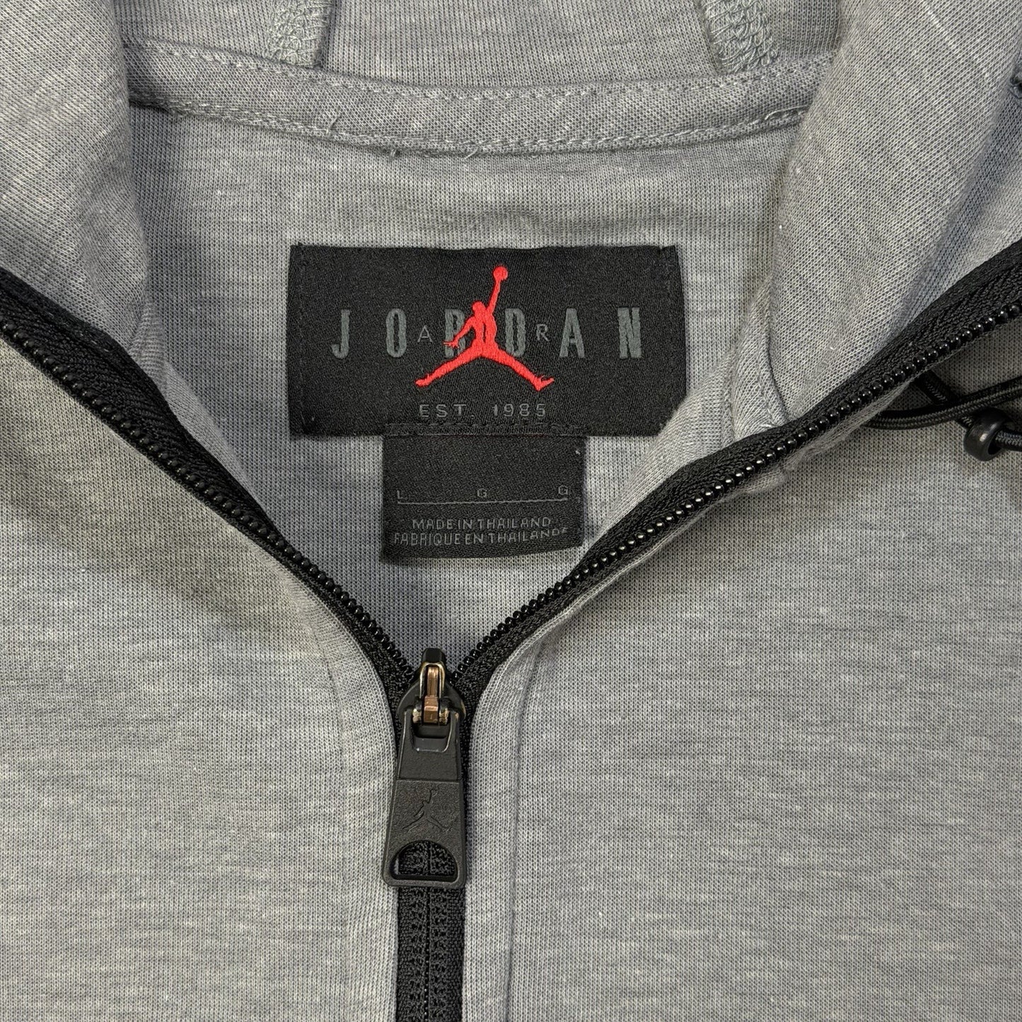 Jordan Dri-FIT Zip Hoodie Men’s Large Marl Grey Jordan Air Statement Jump man