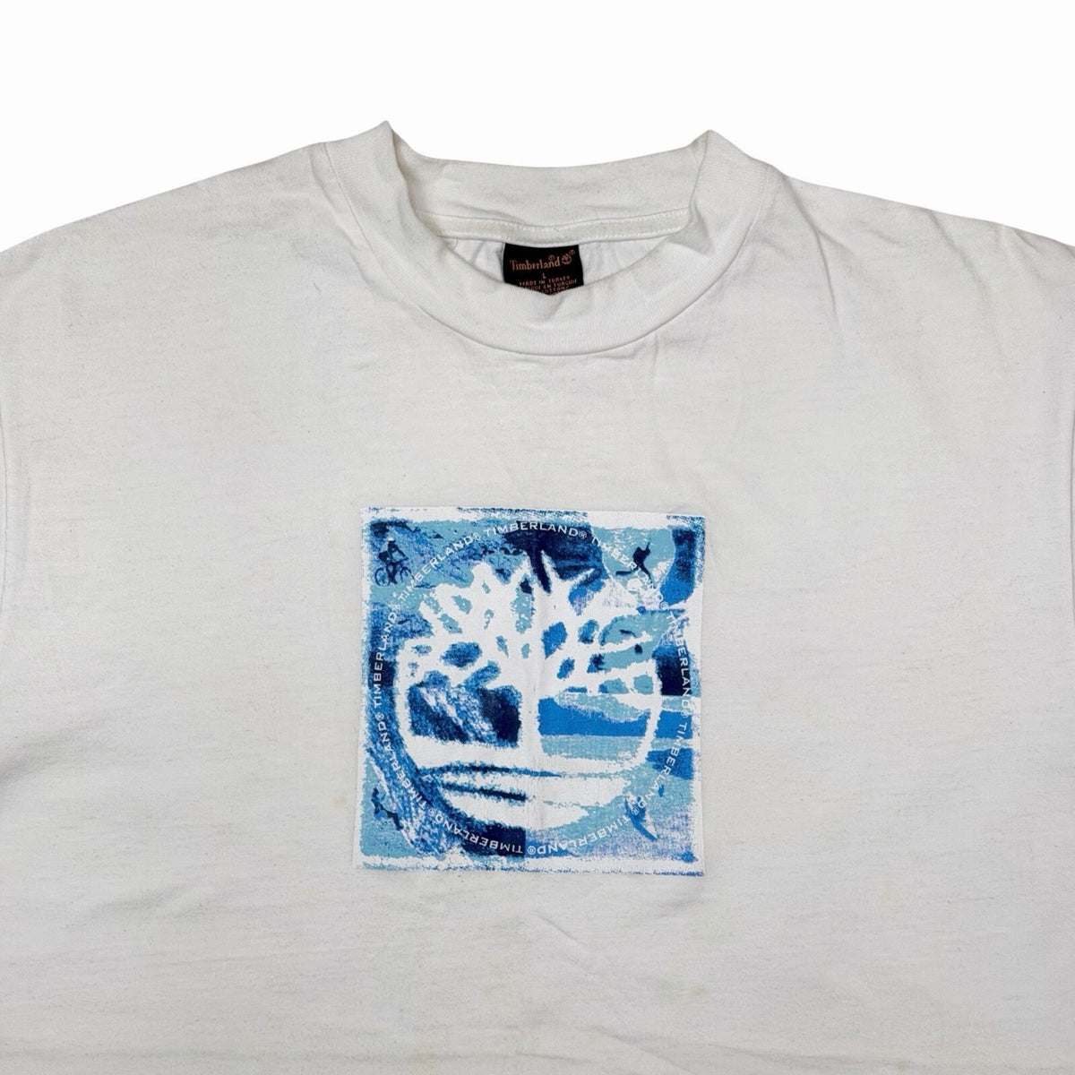 Vintage Timberland Logo T-Shirt Men’s Large White Graphic Print