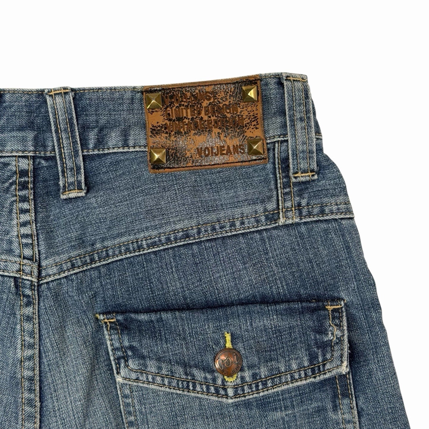Vintage Voi Denim Jeans 30w 32l Distressed Dark Blue 00’s Retro y2k
