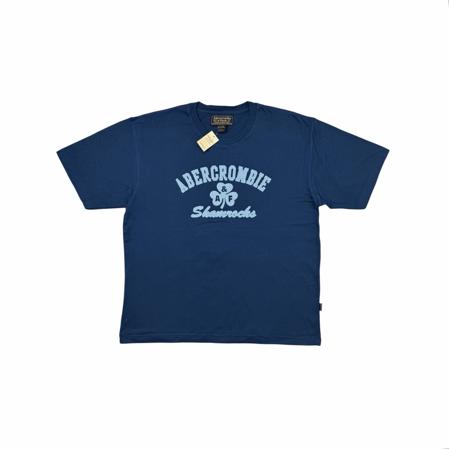 Deadstock Abercrombie & Fitch Shamrock T-Shirt Men’s Large Navy Blue Vintage NWT