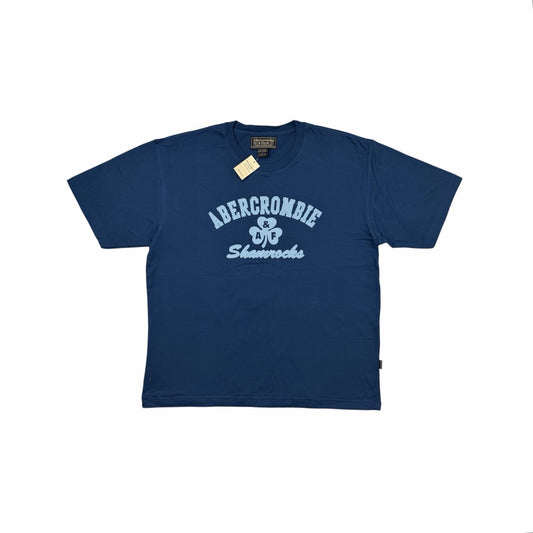Deadstock Abercrombie & Fitch Shamrock T-Shirt Men’s Large Navy Blue Vintage NWT