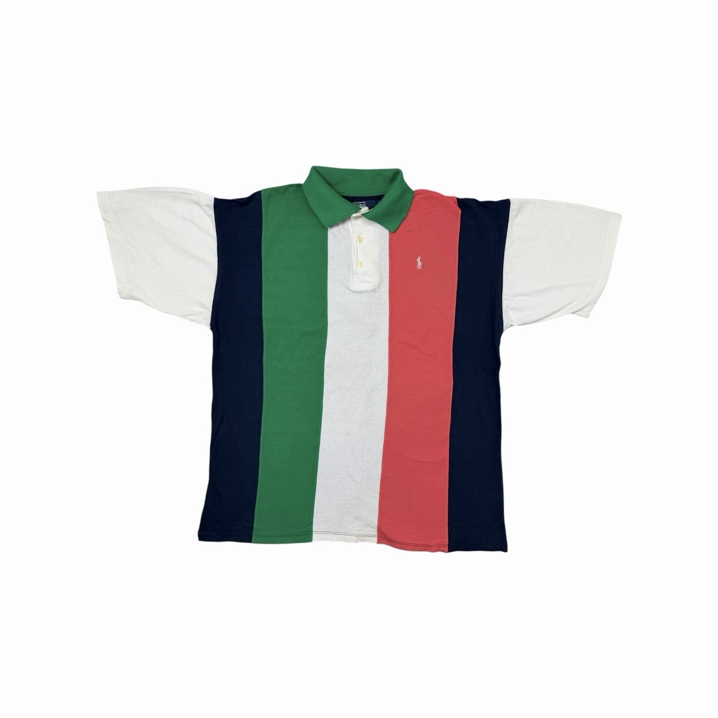 Vintage Ralph Lauren Striped Polo Shirt Men’s Large Multicoloured