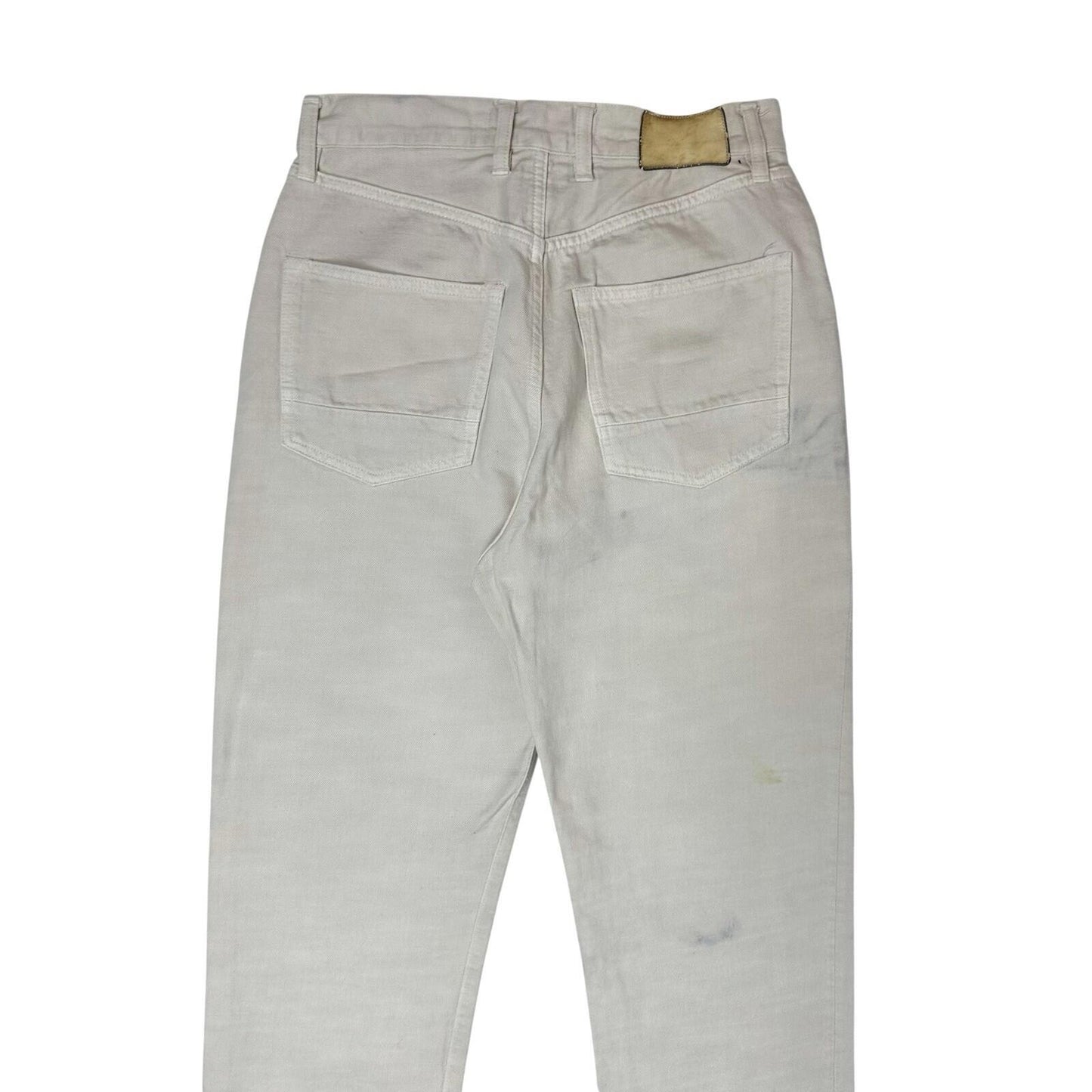 Golden Goose Judy Jeans Ecru Cream Made In Italy Straight Leg 29w 28l