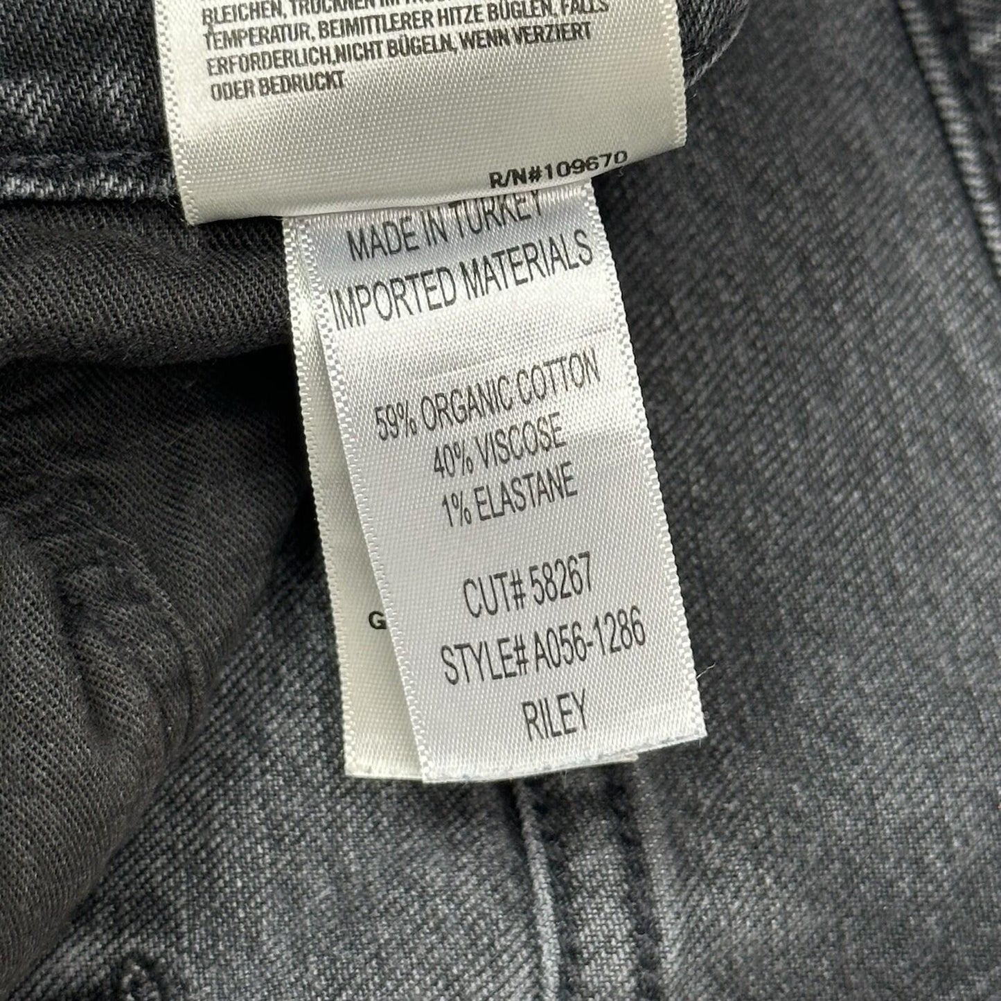 Agolde Jeans Riley High Rise Cropped Straight Leg Women’s 28w Grey