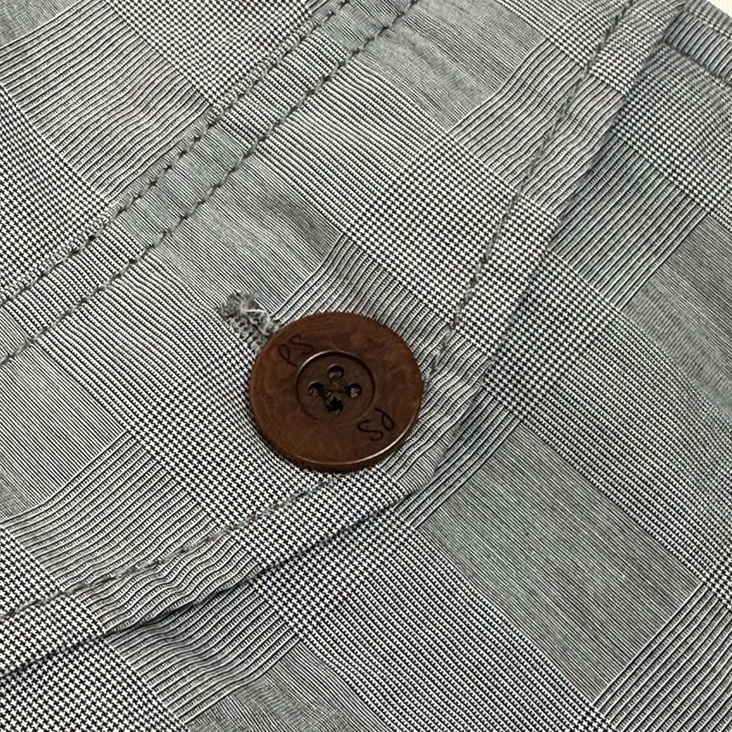 Vintage Paul Smith Jacket Men’s XL Grey Check Riri Hardware Made In Portugal