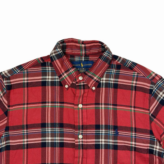 Polo Ralph Lauren Performance Flannel Shirt Men’s Medium Red Tartan