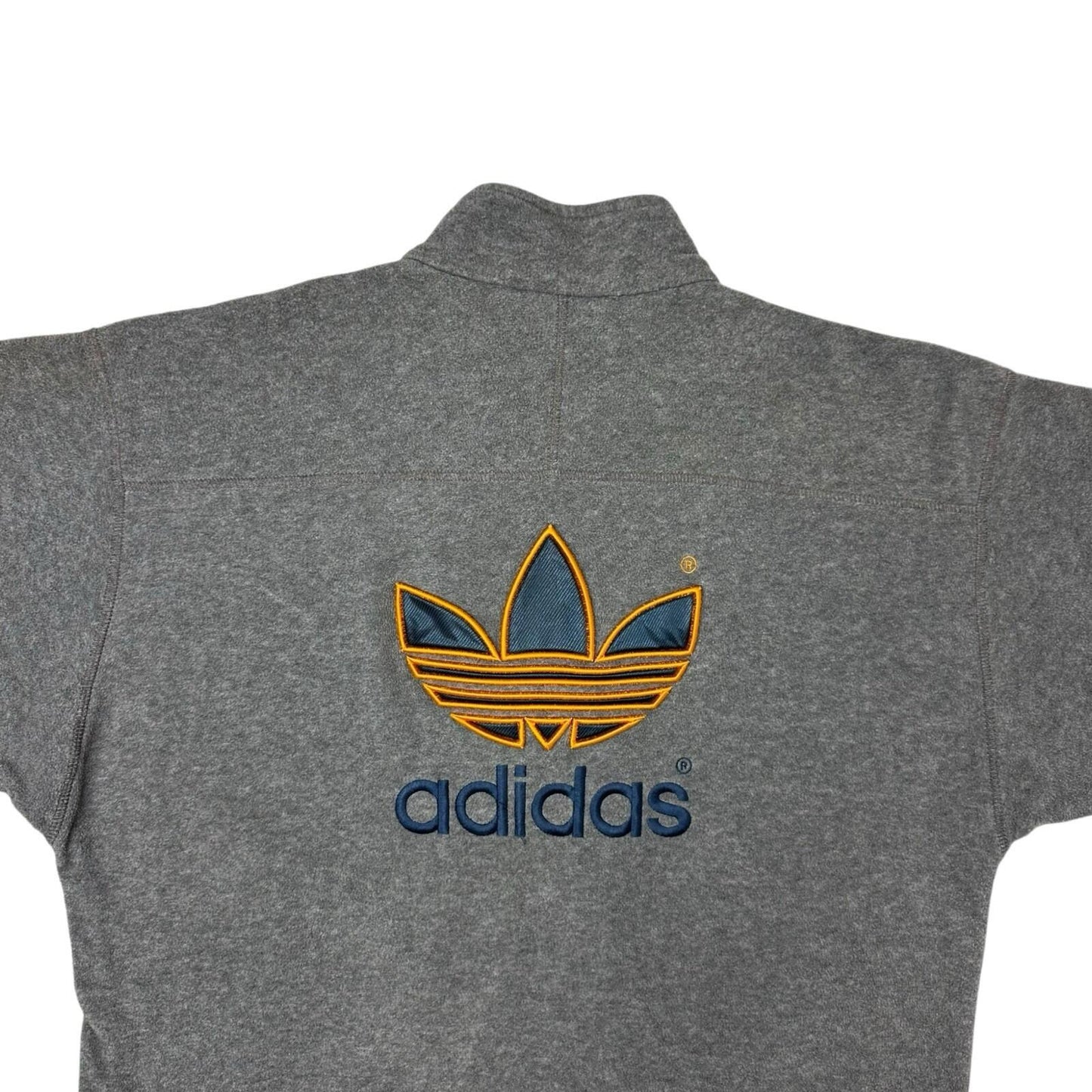 Vintage Adidas Fleece Men’s Medium Grey Embroidered Trefoil Logo 90’s Sportswear