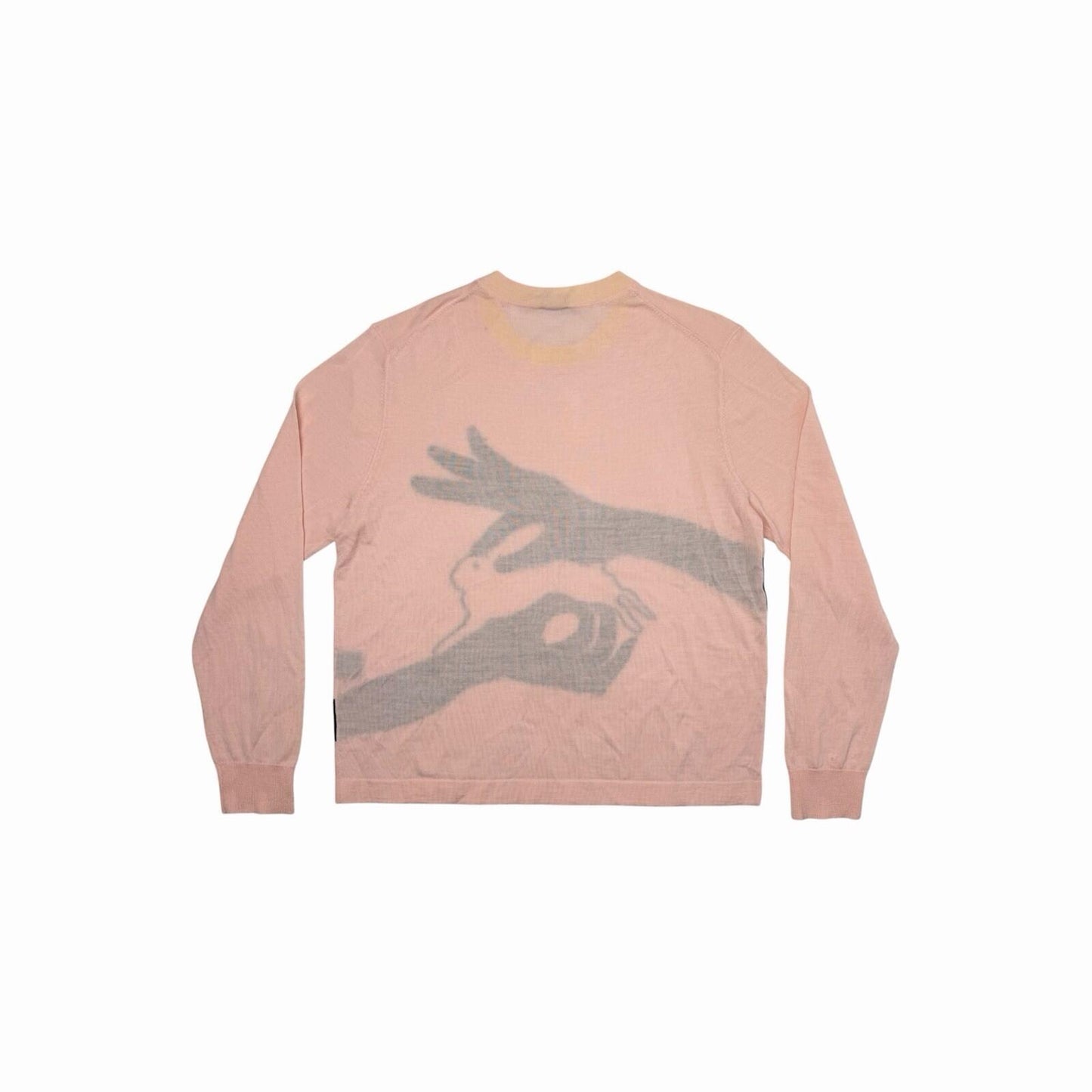 Paul Smith Shadow Bunny Sweater Women’s XL Pink And Black Wool Cashmere
