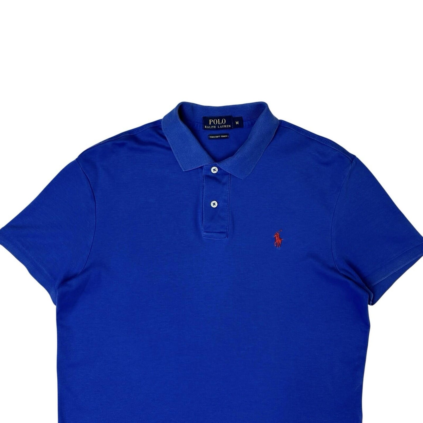 00’s Polo Ralph Lauren Pima Cotton Polo Shirt Men’s Medium Blue Soft Touch