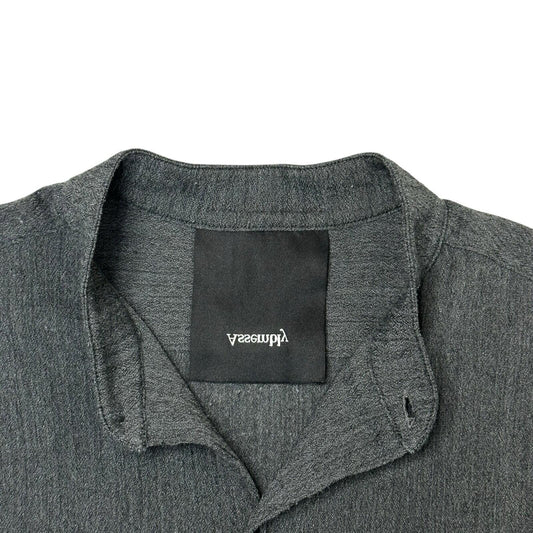 Assembly New York No Collar Shirt Men’s Small Grey Made In USA