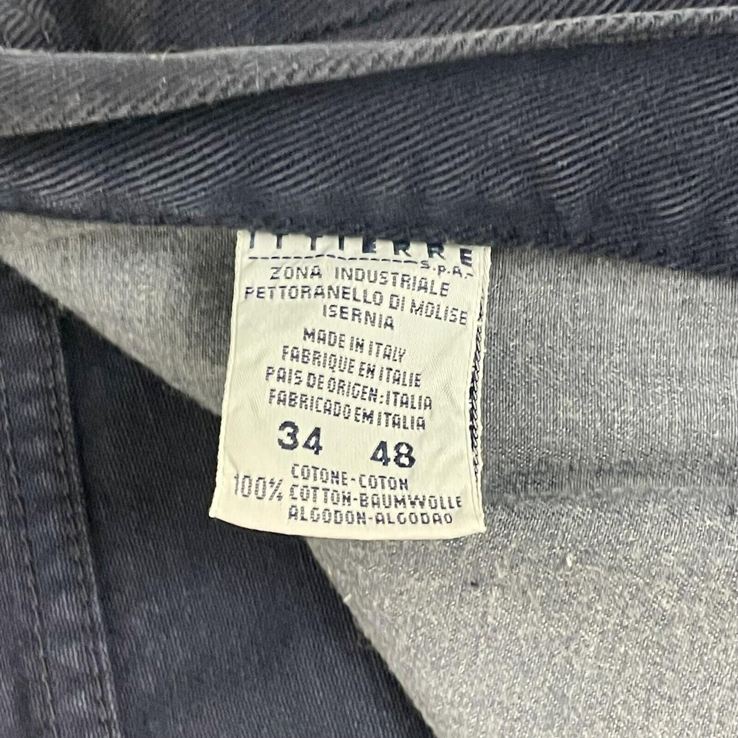 Vintage Versace Jeans Signature Trousers Navy Blue Mens 32w 34l Made In Italy