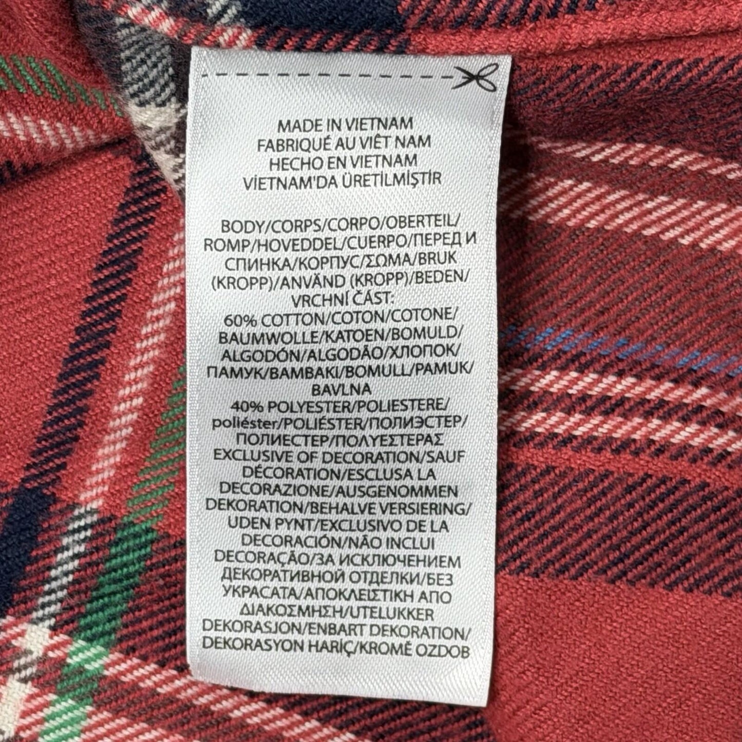 Polo Ralph Lauren Performance Flannel Shirt Men’s Medium Red Tartan