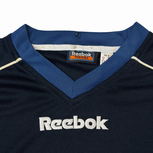 Vintage Reebok Sports Top Men’s XL Navy Blue Embroidered Hydromove 90’s