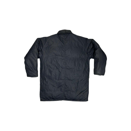 Vintage Burberry Puffer Coat Men's XL Dark Navy Novacheck Lining Down Filled