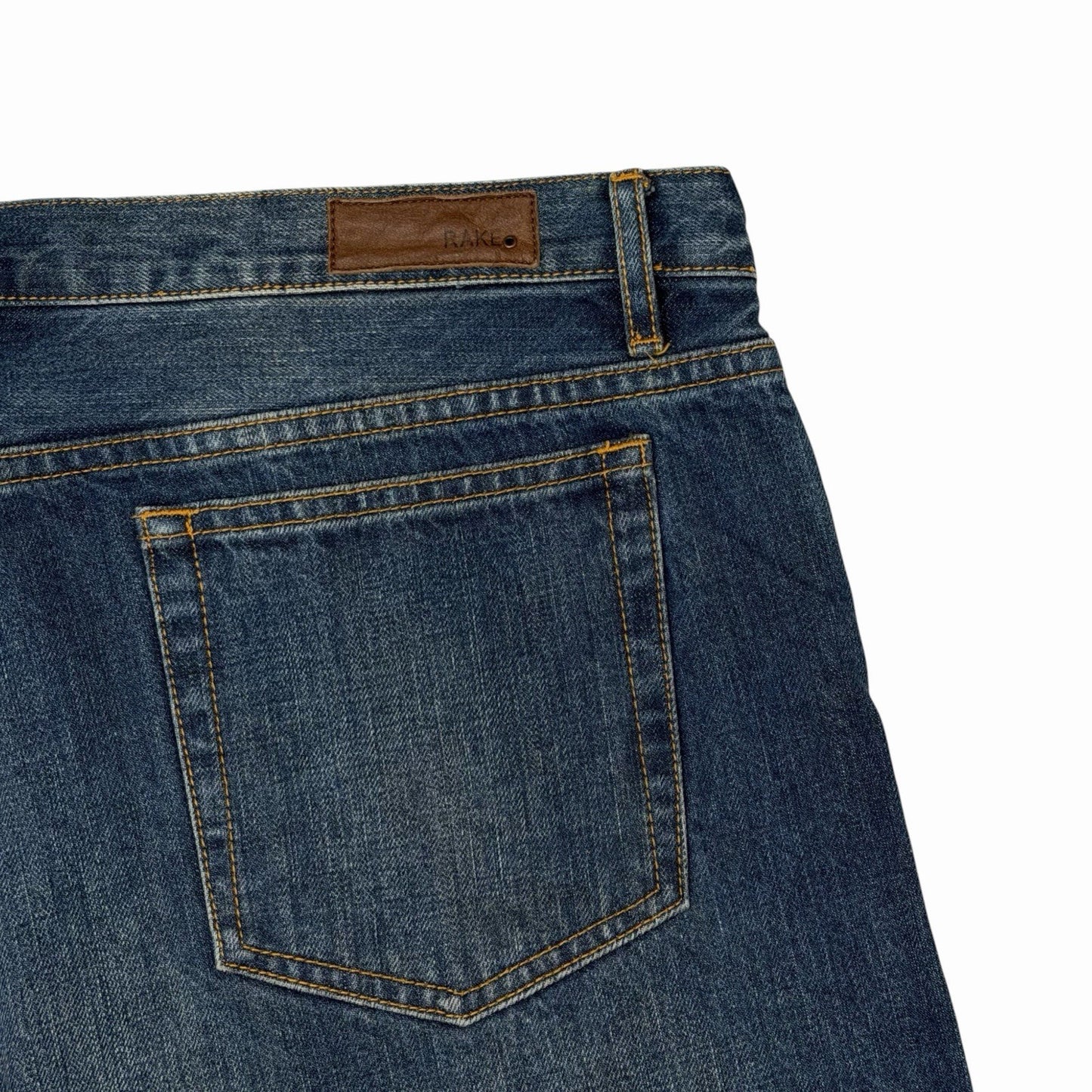Rake Selvedge Denim Jeans Men’s 39w 33l Blue