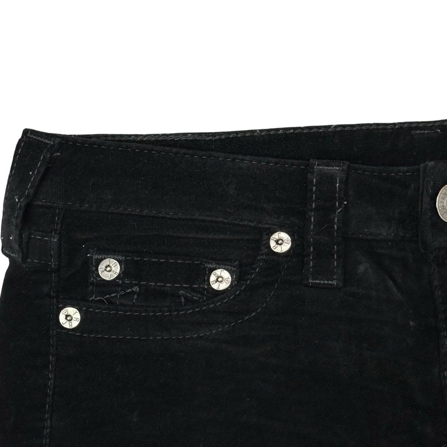00’s True Religion Casey Velour Trousers Women’s 29w 30l Low Rise Made In USA