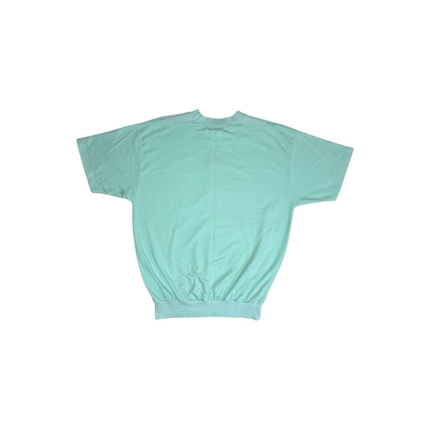 Vintage Diadora T-Shirt Men’s Medium Mint Green Embroidered Logo Made In Italy