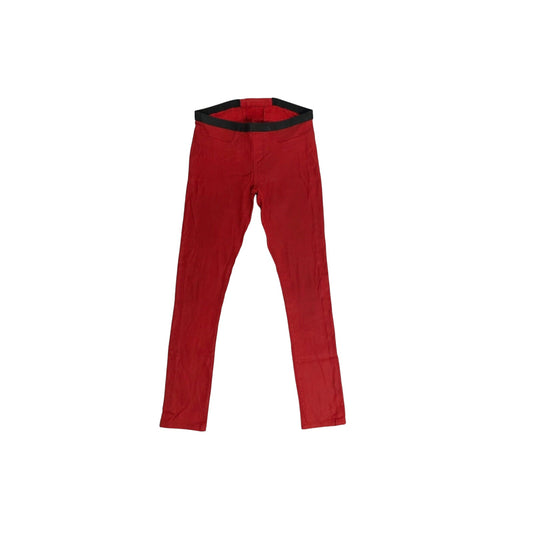 Vintage Helmut Lang Low Rise Trouser Women's 27w 28l Red Made In USA 00's y2k