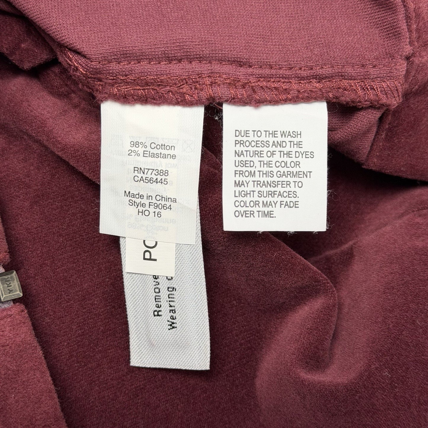 Madewell Velvet Skirt Women’s 29w Dark Red Zip Detail