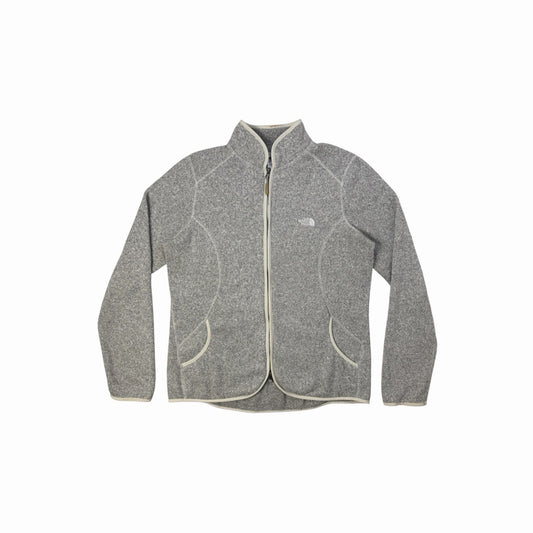 The North Face Fleece Women’s XL Grey Dual Zip Outdoor Clothing Embroidered Logo